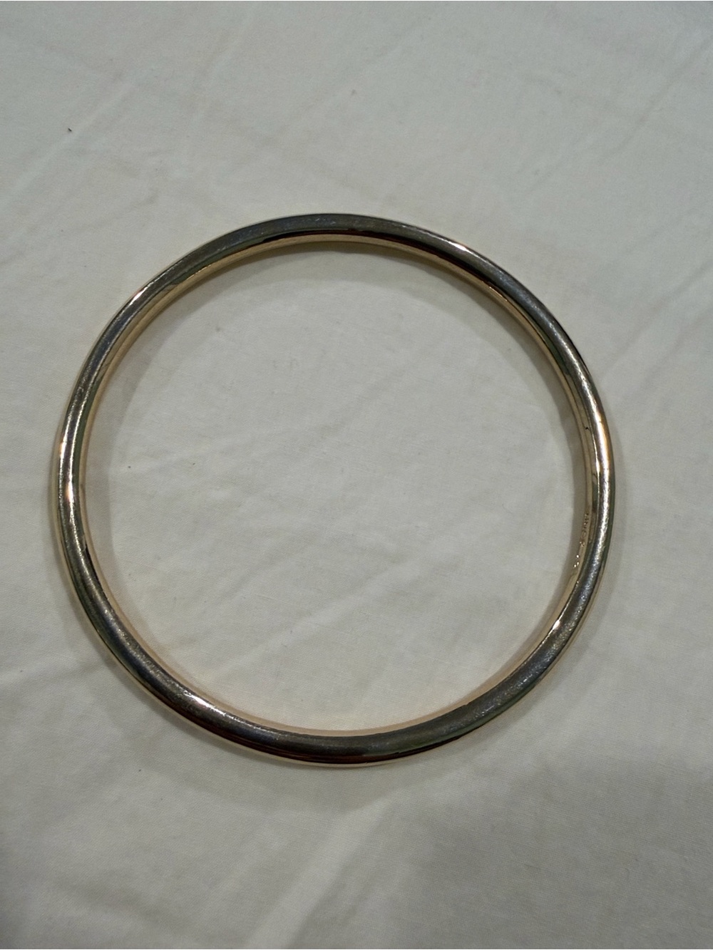 St. John Gold-Tone Smooth Round Bangle Bracelet